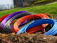 Colorful conduit cables for perimeter infrastructure